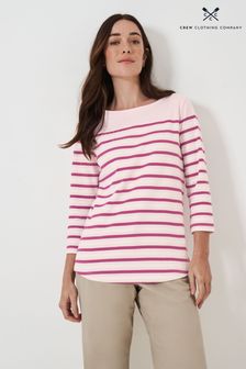 Crew Clothing Company Pink Ultimate Striped Breton Top (E83535) | €56