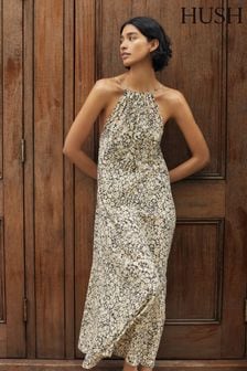 Hush Natural Aja Gathered Maxi Dress (E83933) | €142