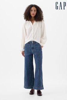 Gap Blue High Waisted Wide Leg Jeans (E83970) | €62