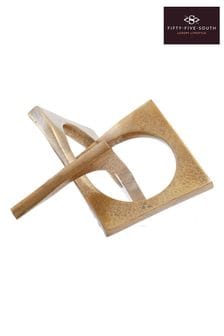 Fifty Five South Gold Prato Abstract Sculpture (E84183) | 92 €