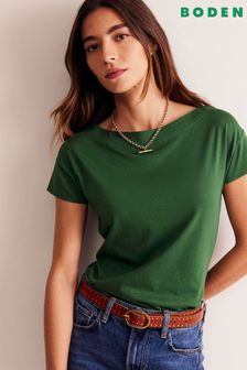 Boden Green Supersoft Boat Neck T-Shirt (E85449) | €37