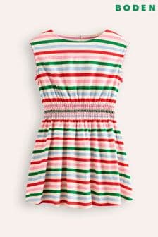 Boden Pink Shirred Waist Jersey Dress (E85586) | CA$66 - CA$77