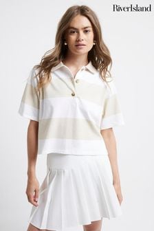 River Island 100% Cotton Stripe Rugby T-shirt (E85917) | 37 €