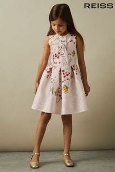 Плиссированное платье с цветочным принтом Reiss Rhiane (E86182) | €84