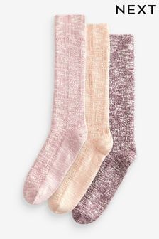 Pink Slouchy Ankle Socks 3 Pack (E86616) | $21