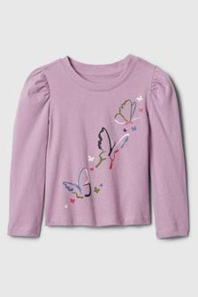 Lila - Gap Puff Sleeve Long Sleeve T-shirt (6mths-5yrs) (E86630) | 12 €