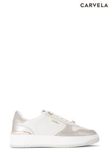 Carvela Charm Embellished White Trainers (E87052) | €235