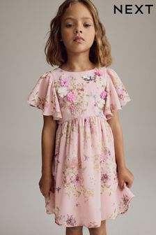 Girls Floral Pleated Strappy Dresses Next Luxembourg