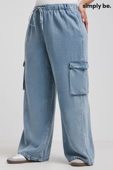 Simply Be Pull On Tencel Utility Wide Leg Jeans (E87482) | €53