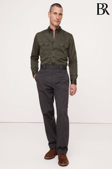 Banana Republic Green Cotton Linen Utility Shirt (E87794) | €98