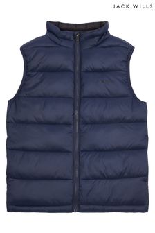 Jack wills navy gilet sale