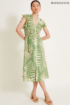 Monsoon Green Parmella Print Dress (E88548) | NT$3,730