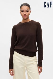 Коричневый - Gap Textured Crew Neck Cashsoft Jumper (E88814) | €46