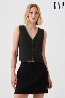 Gap Black Cropped Waistcoat (E88832) | €63