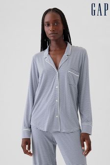 Blau - Gap Modal Pyjama Long Sleeved Shirt (E88886) | 38 €