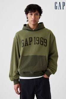 Gap Green Heavyweight Athletic 1969 Logo Hoodie (E89011) | €74