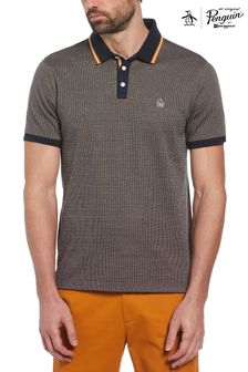 Original Penguin Blue Tipped Jacquard Polo Shirt (E89249) | $111