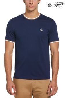 Original Penguin Blue Sticker Pete Ringer T-Shirt (E89250) | OMR18