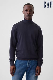 GAP Blue Plain Roll Neck Jumpers Next Luxembourg