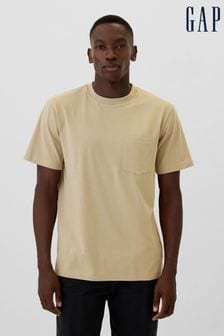 Gap Nude Original Pocket 100% Cotton Crew Neck Short Sleeve T-Shirt (E90169) | €21