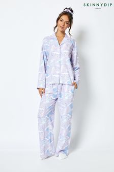 Women s Pyjamas Purple Button Through Long Sleeve Nightwear Next Luxembourg