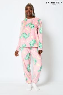 Disney Pascal Fleece Pyjama Set in Pink (E90337) | $65