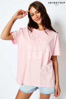 Take It Easy Oversized Pink T-shirt (E90788) | ￥4,340