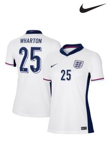 Nike White Wharton 25 Womens England Home Stadium Shirt 2024 (E91100) | 630 zł