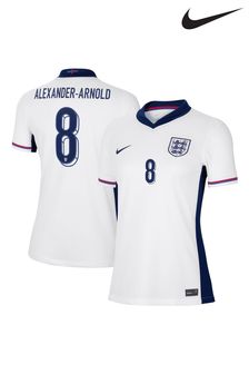 Nike White Alexander-Arnold 8 Womens England Home Stadium Shirt 2024 (E91182) | €114