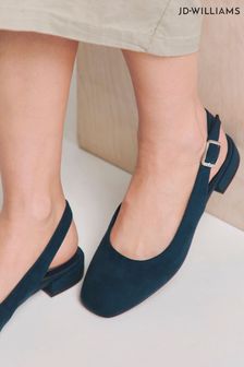 Blau - Jd Williams Extra Wide Fit Low Block Heel Slingback Shoes (E91271) | 52 €