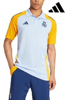 adidas Blue Real Madrid Training Polo Shirt (E92183) | ₪ 201