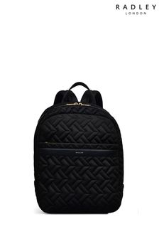 Radley London Medium Holland Park Quilt Zip Top London Black Backpack (E93017) | €170