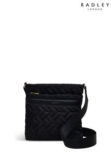 Radley London Small Holland Park Quilt Ziptop Crossbody Black Bag (E93022) | ￥19,530