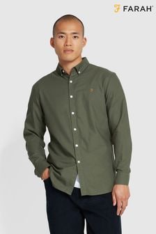 Farah Green Brewer Long Sleeve Shirt (E93570) | $129