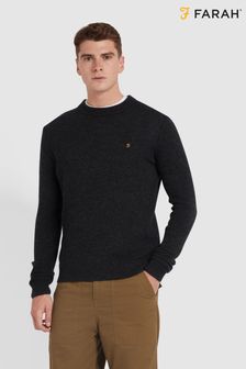 Farah Birchall Crew Neck Black Sweater (E93571) | €130