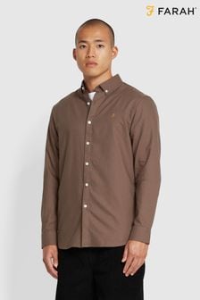 Farah Grey Brewer Long Sleeve Shirt (E93584) | $129