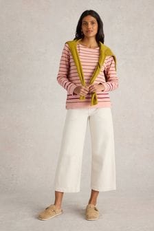 White Stuff Pink Willow Stripe Top (E93625) | kr820