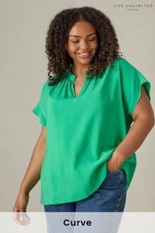 Live Unlimited Curve Green Highneck Top (E93777) | €65