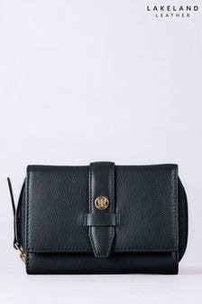 Lakeland Leather Black Medium Icon Stud Tab Purse (E94335) | $51