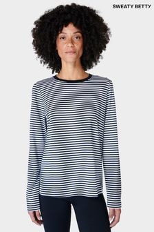 Sweaty Betty Black Essential Long Sleeve T-Shirt (E95014) | $60