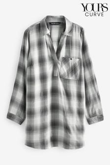 Yours Curve Black Overhead Checked Shirt (E95260) | €41