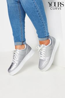 Women s Trainers Silver Chunky Metallic Footwear Next Oman