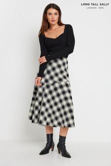 Women s Black Check Tartan Midi Skirts Brandedfashion Next Luxembourg