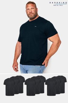 BadRhino Big & Tall Black Basic Core T-Shirts 10 Pack (E95824) | ₪ 402