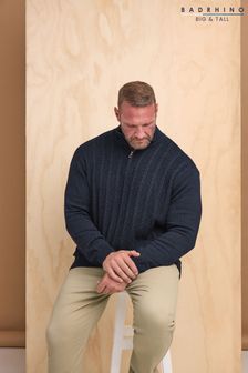 Blue knitted jumper mens online