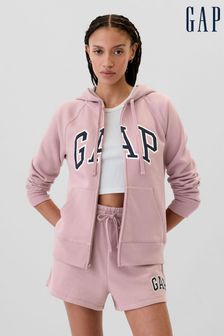 Ružová - Gap Logo Zip Through Hoodie (E95843) | €50