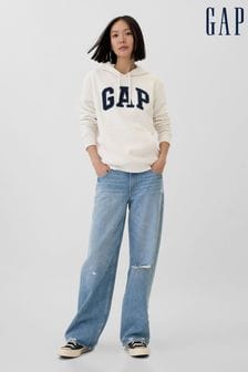 Белый - Gap Logo Overhead Hoodie (E95846) | €40