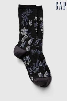 Gap Black Floral Crew Socks (E95907) | €5