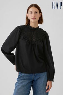 Gap Black Crochet Long Sleeve Top (E95920) | €69