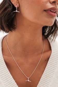 Simply Silver Sterling 925 Knotted T Bar Pendant (E96098) | 19 710 тг